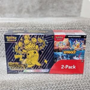 ⚡ Pokemon Surging Sparks ⚡ Elite Trainer Box ⚡ Factory sealed ETB ⚡ Costco New!!